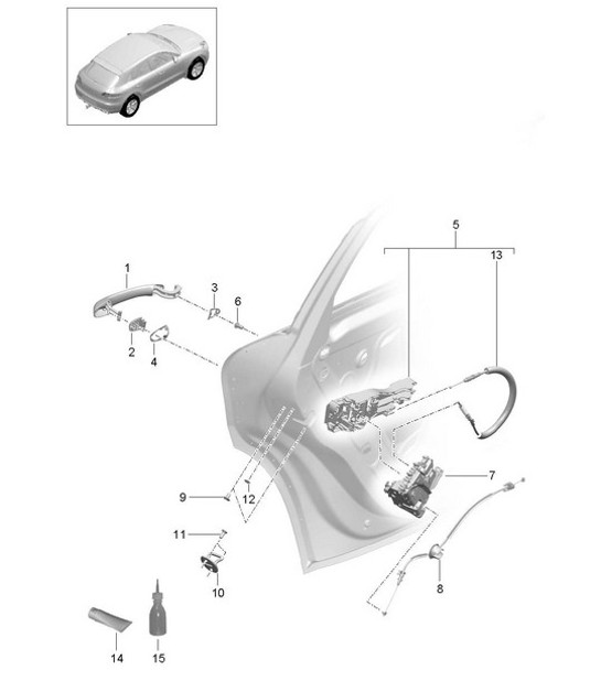 Diagram 804-015 Porsche Macan (95B) MK1 (2014-2018) Body