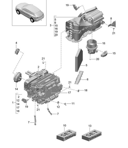 Diagram 813-050 Porsche Macan (95B) MK1 (2014-2018) Body