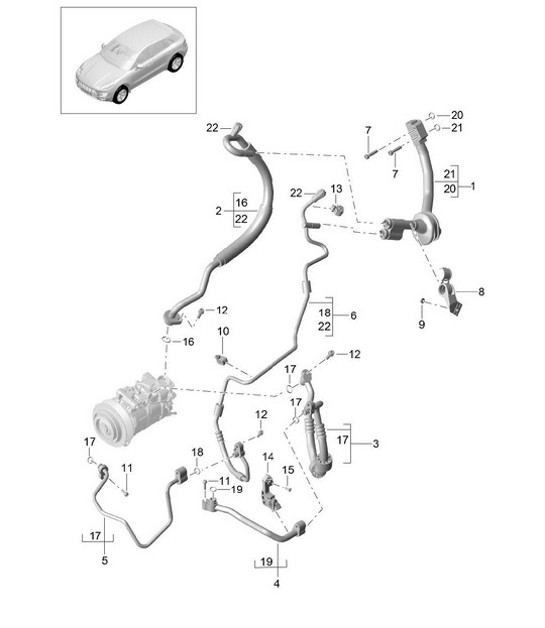 Diagram 813-060 Porsche Macan (95B) MK1 (2014-2018) Body