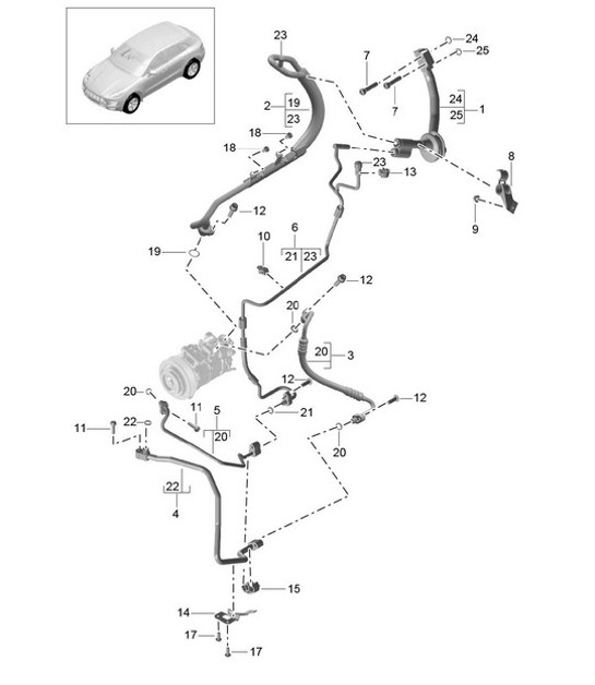 Diagram 813-067 Porsche Macan (95B) MK1 (2014-2018) Body