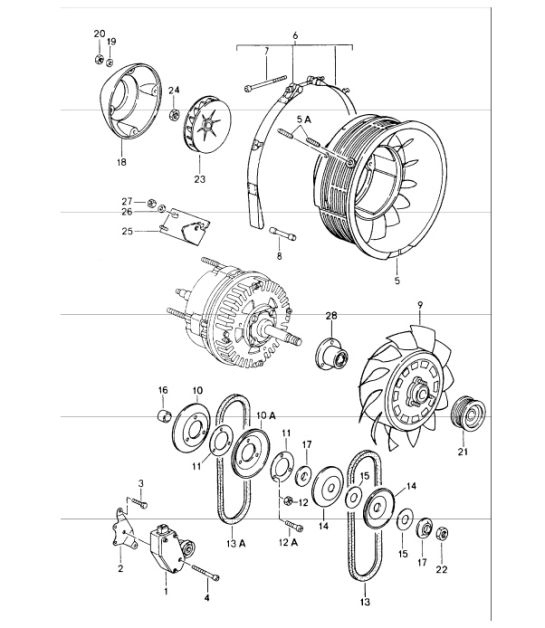 Diagram 105-00 Porsche 964 (911) (1989-1994) Engine