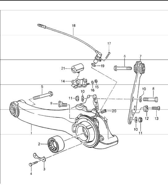 Diagram 501-00 Porsche 964 (911) (1989-1994) Rear Axle