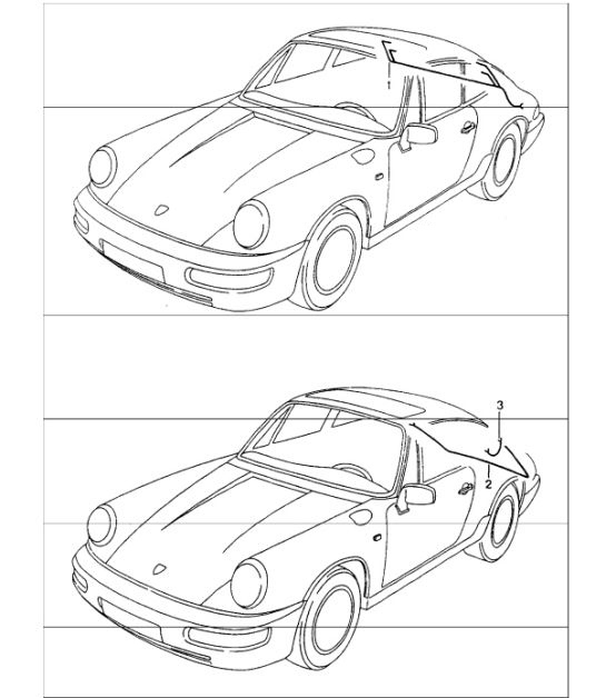 Diagram 902-18 Porsche 964 (911) (1989-1994) Electrical equipment