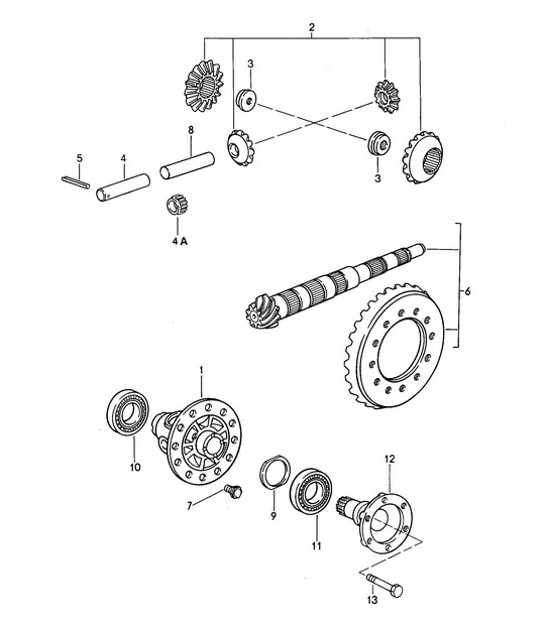 Diagram 305-000 Porsche 968 (1992-1995) Transmission