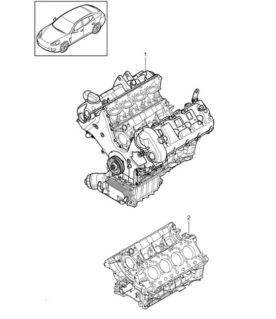 Diagram 101-002 Porsche Panamera 970 MK1 (2009-2013) Engine