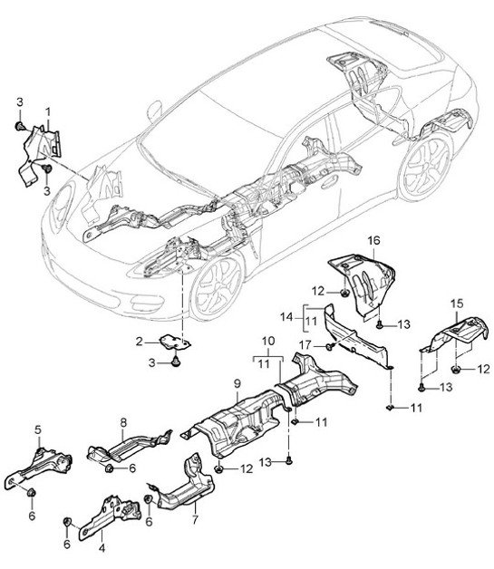 Diagram 801-072 Porsche Panamera 970 MK1 (2009-2013) Body