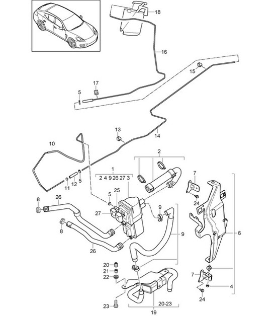 Diagram 813-080 Porsche Panamera 970 MK1 (2009-2013) Body