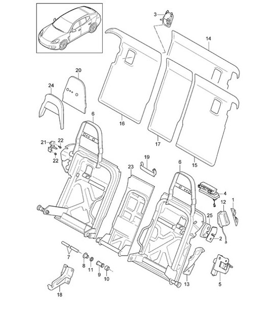 Diagram 817-062 Porsche Panamera 970 MK1 (2009-2013) Body