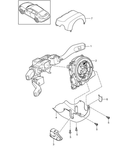 Diagram 903-010 Porsche Panamera 970 MK1 (2009-2013) Electrical equipment