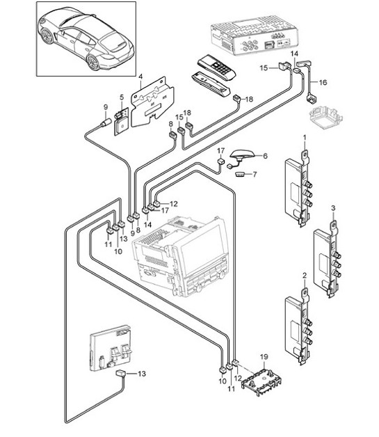 Diagram 911-002 Porsche Panamera 970 MK1 (2009-2013) Electrical equipment