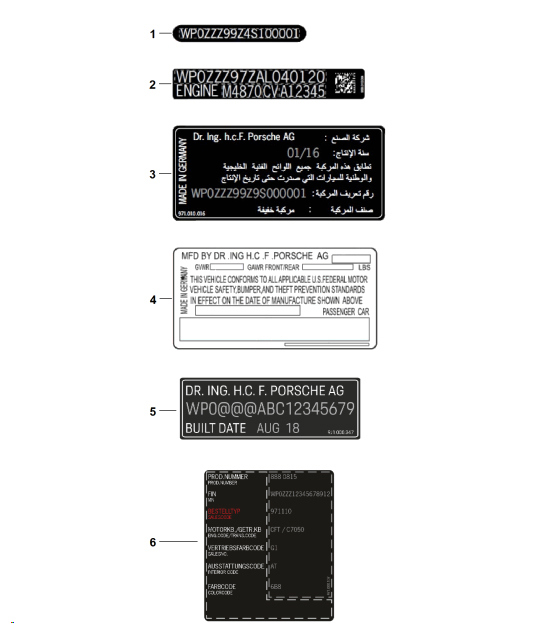 Diagram 003-010 Porsche Panamera 971 MK1 (2017-2020) Accessories & others 