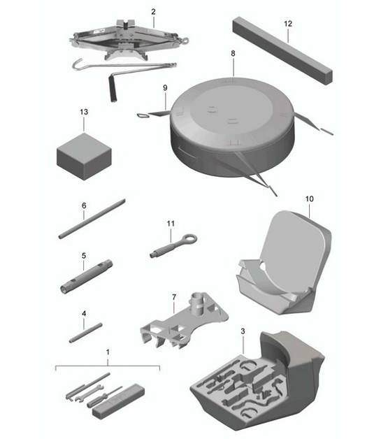 Diagram 001-000 Porsche Boxster 986/987/981 (1997-2016) Accessoires et autres 