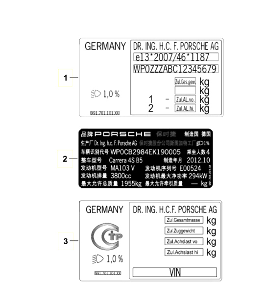 Diagram 003-020 Porsche Boxster 986/987/981 (1997-2016) Accessories & others 