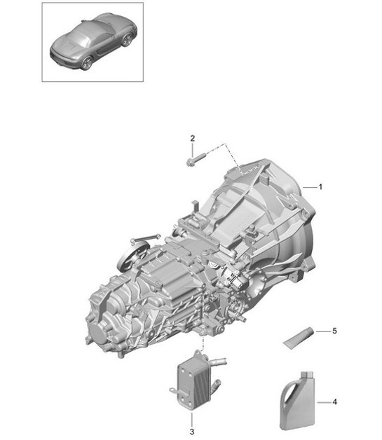 Diagram 302-000 Porsche Boxster 986/987/981 (1997-2016) Transmission