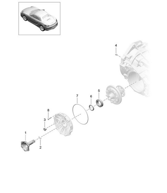 Diagram 302-005 Porsche Boxster 986/987/981 (1997-2016) Transmission