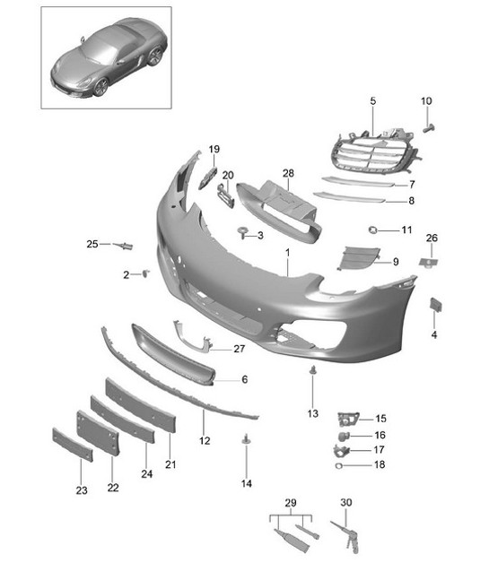 Diagram 802-000 Porsche Boxster 986/987/981 (1997-2016) Body