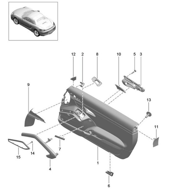 Diagram 808-045 Porsche Boxster 986/987/981 (1997-2016) Body