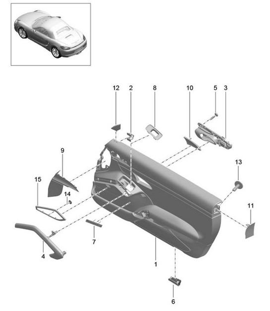 Diagram 808-075 Porsche Boxster 986/987/981 (1997-2016) Body