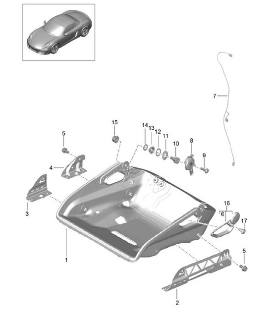 Diagram 817-064 Porsche Boxster 986/987/981 (1997-2016) Body