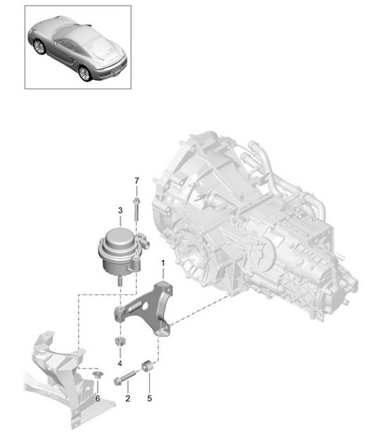 Diagram 306-000 Porsche Cayman 987C/981C (2005-2016) Transmission