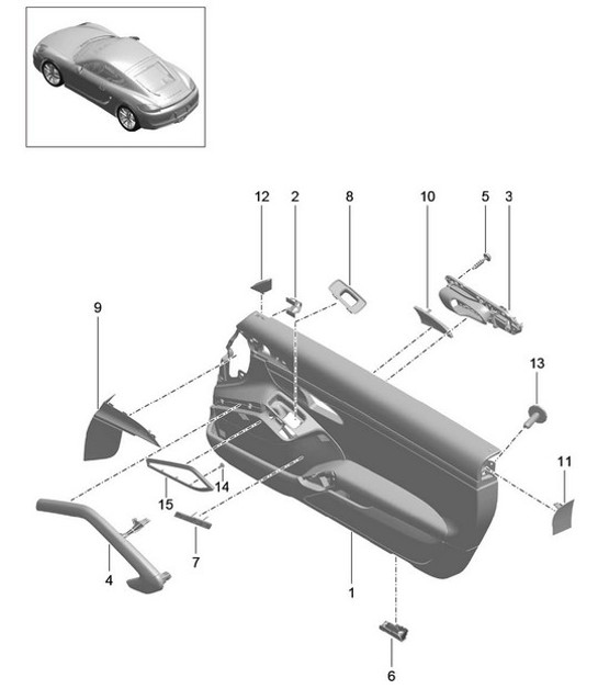 Diagram 808-060 Porsche Cayman 987C/981C (2005-2016) Body