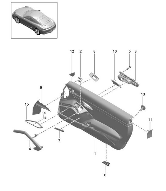 Diagram 808-075 Porsche Cayman 987C/981C (2005-2016) Body