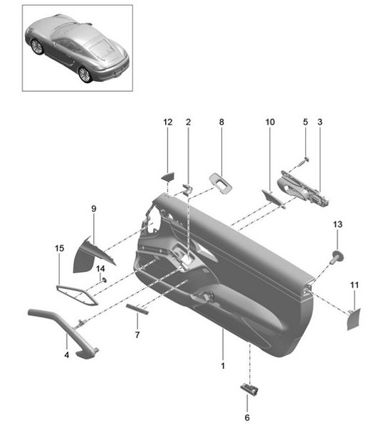 Diagram 808-080 Porsche Cayman 987C/981C (2005-2016) Body