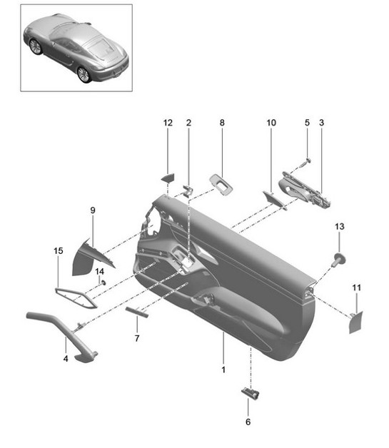 Diagram 808-090 Porsche Cayman 987C/981C (2005-2016) Body