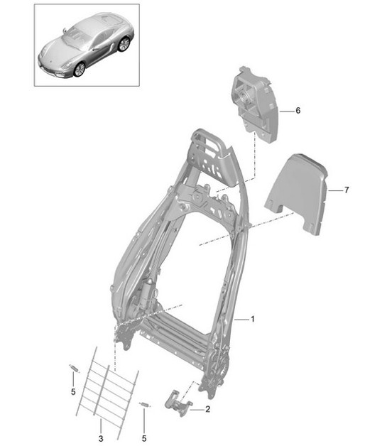 Diagram 817-021 Porsche Cayman 987C/981C (2005-2016) Body