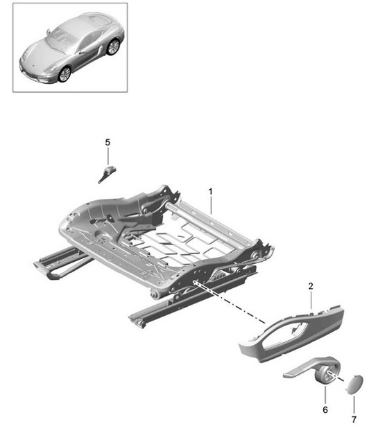 Diagram 817-023 Porsche Cayman 987C/981C (2005-2016) Body