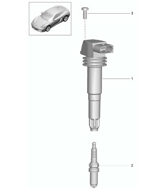 Diagram 901-000 Porsche Cayman 987C/981C (2005-2016) Electrical equipment