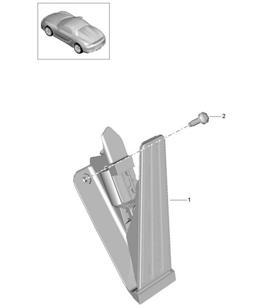 Diagram 702-010 Porsche Boxster 986/987/981 (1997-2016) Hand Lever System, Pedal Cluster 