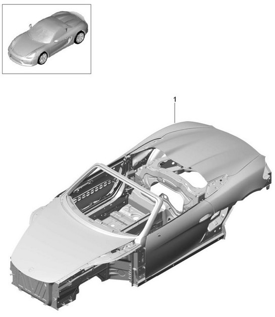 Diagram 801-000 Porsche Boxster 986/987/981 (1997-2016) Body