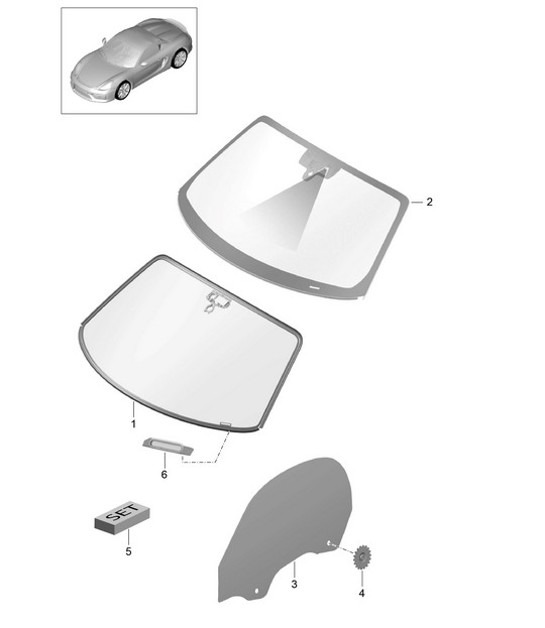 Diagram 805-000 Porsche Boxster 986/987/981 (1997-2016) Body