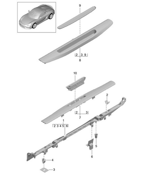 Diagram 807-015 Porsche Boxster 986/987/981 (1997-2016) Body