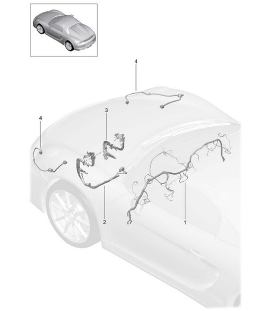 Diagram 902-011 Porsche Boxster 986/987/981 (1997-2016) Electrical equipment