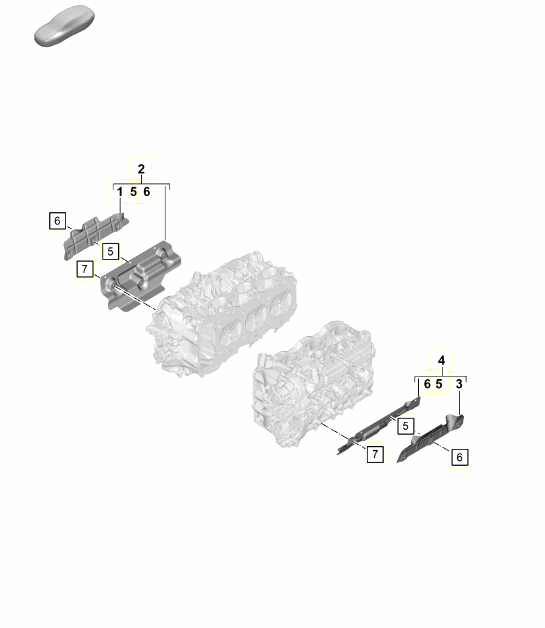 Diagram 103-008 Porsche Boxster 718 (982) 2017>> Engine