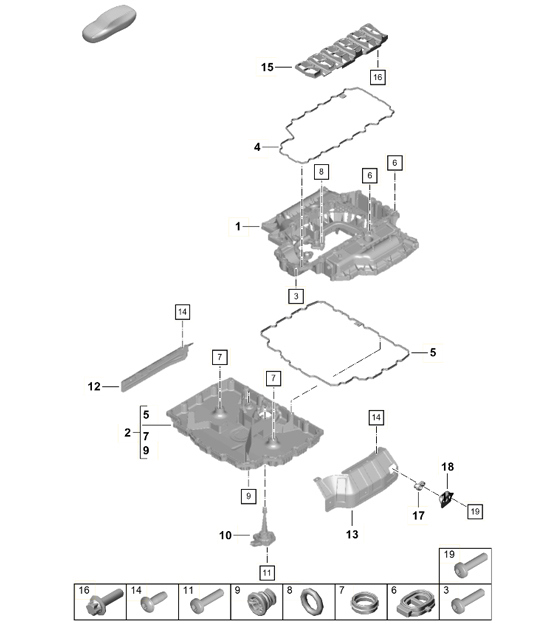 Diagram 104-003 Porsche Boxster 718 (982) 2017>> Engine