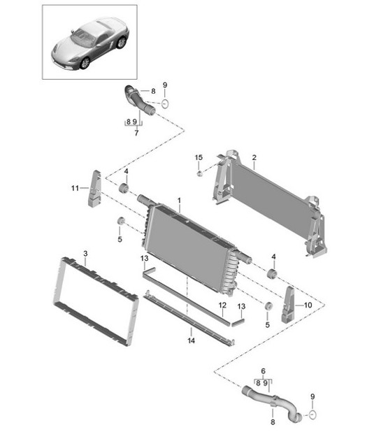 Diagram 105-017 Porsche Boxster 718（982） 2017 年>> 引擎