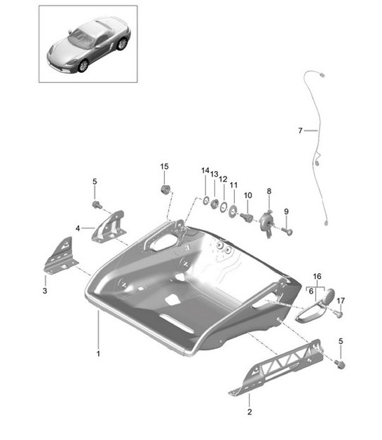 Diagram 817-064 Porsche Boxster 718 (982) 2017>> Body