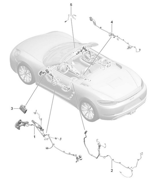 Diagram 902-015 Porsche Boxster 718 (982) 2017>> Electrical equipment