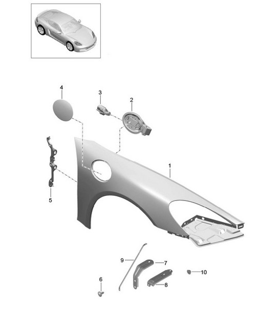 Diagram 801-040 Porsche Cayman 718C (982C) 2017>> Body