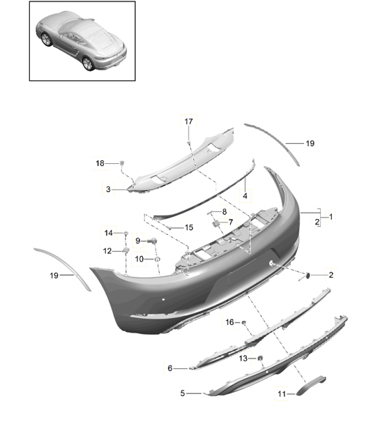 Diagram 802-021 Porsche Cayman 718C (982C) 2017>> Body