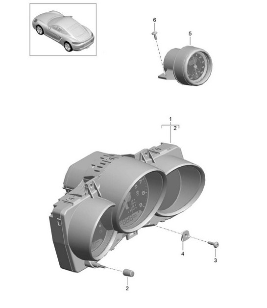 Diagram 906-010 Porsche Cayman 718C (982C) 2017>> Electrical equipment