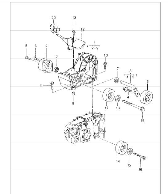 Diagram 101-10 Porsche Boxster 986/987/981 (1997-2016) Engine