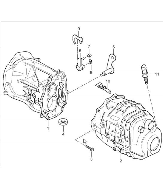 Diagram 302-07 Porsche Boxster 986/987/981 (1997-2016) Transmission