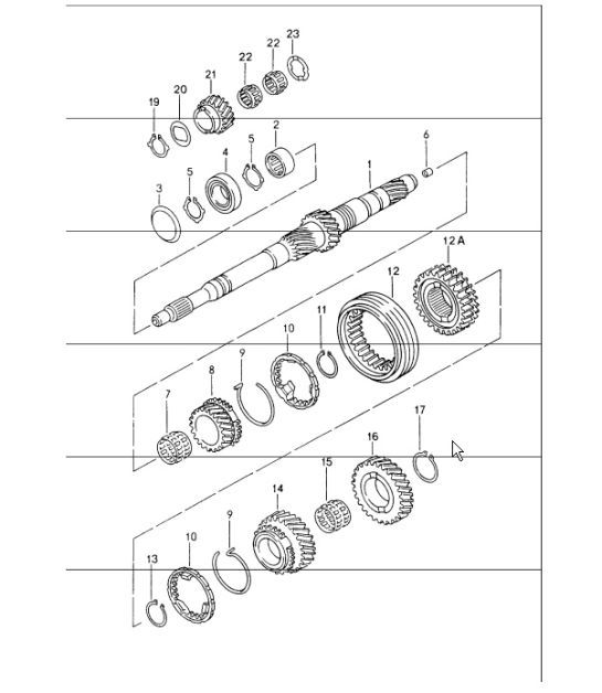 Diagram 303-00 Porsche Boxster 986/987/981 (1997-2016) Transmission