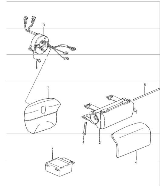 Diagram 403-06 Porsche Boxster 986/987/981 (1997-2016) Front Axle, Steering 