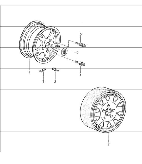 Diagram 601-00 Porsche 996 GT3 MKII 2003>> Wheels, Brakes