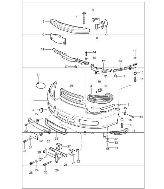 Diagram 802-00 Porsche Boxster 986/987/981 (1997-2016) Body